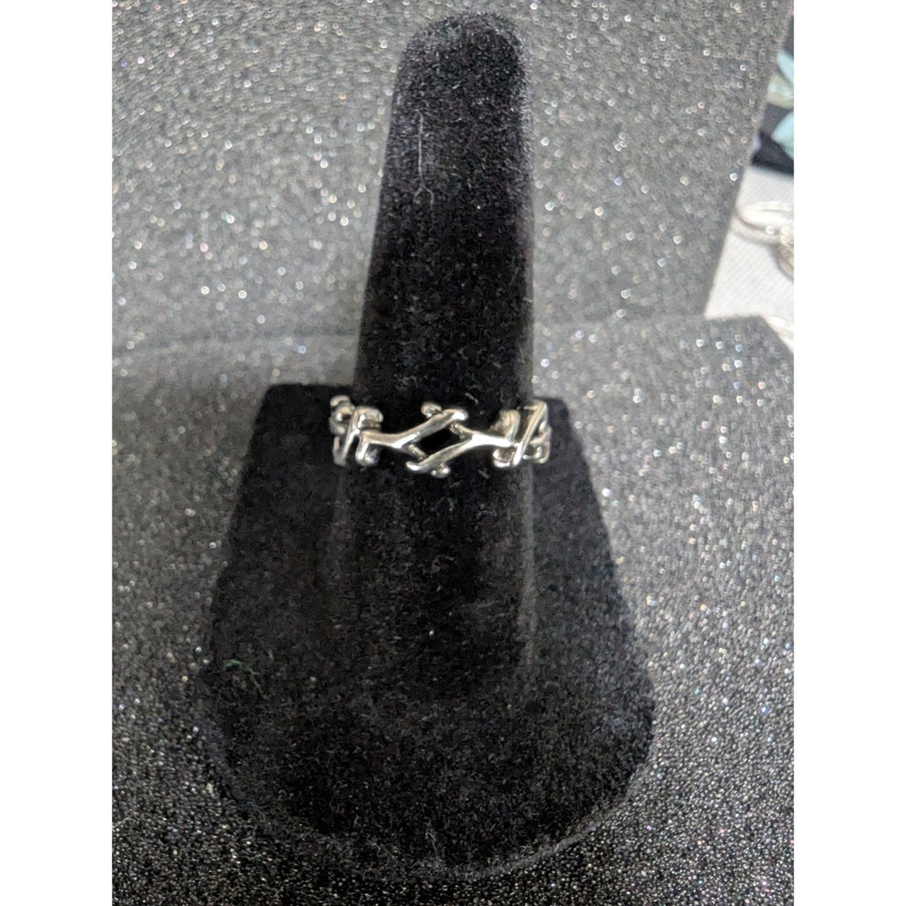 Silver Toned Wooden Branch Ring - size‎ 6